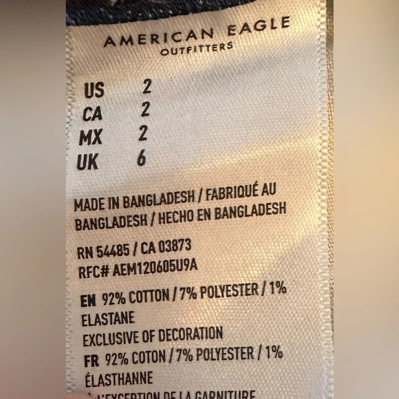 American Eagle Hi-Rise Shortie Jean Shorts, Size 2 - Picture 8 of 8